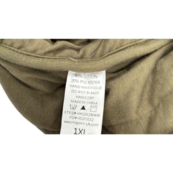 Hayden Los Angeles Quilted Oversize Jacket Coat Plus Size 1X Green Dolman Sleeve - Picture 7 of 11